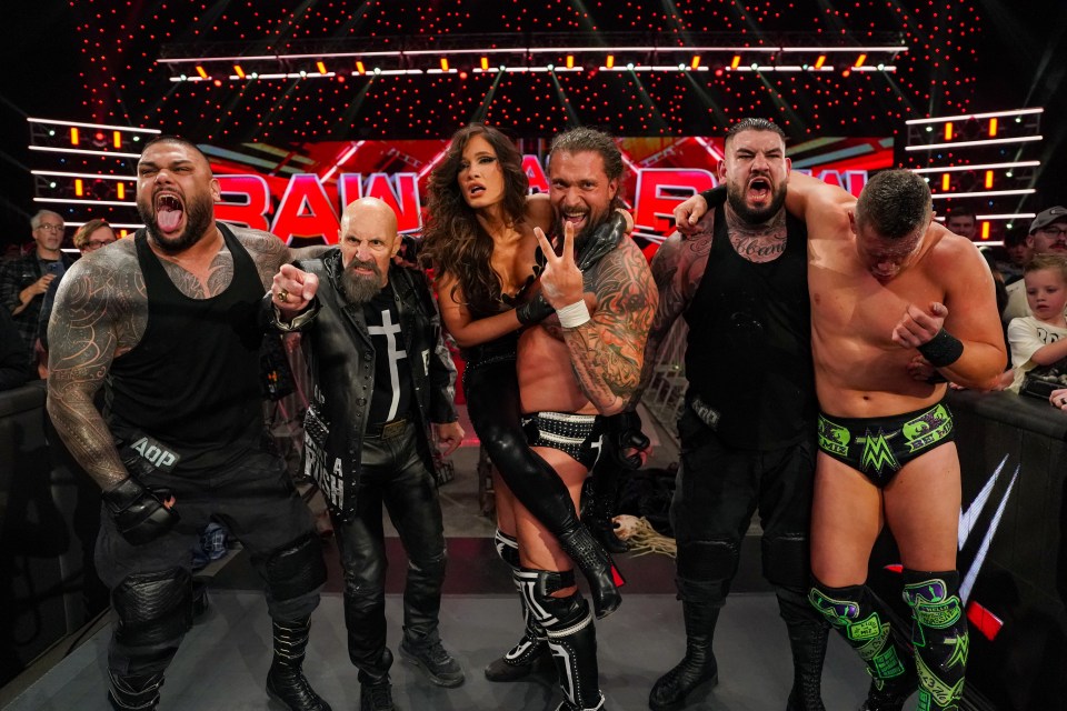 Selmani (second from right) enjoyed two stints with the WWE