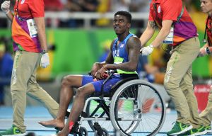 US teen sprinter raced in Usain Bolt's last Olympic race but left in a wheelchair