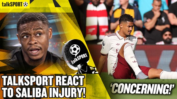talkSPORT goal panel react to William Saliba's concerning injury against Liverpool!