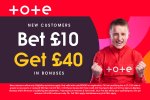 Bet £10, get £40 in bonuses.  New customer offer.  Terms and conditions apply.
