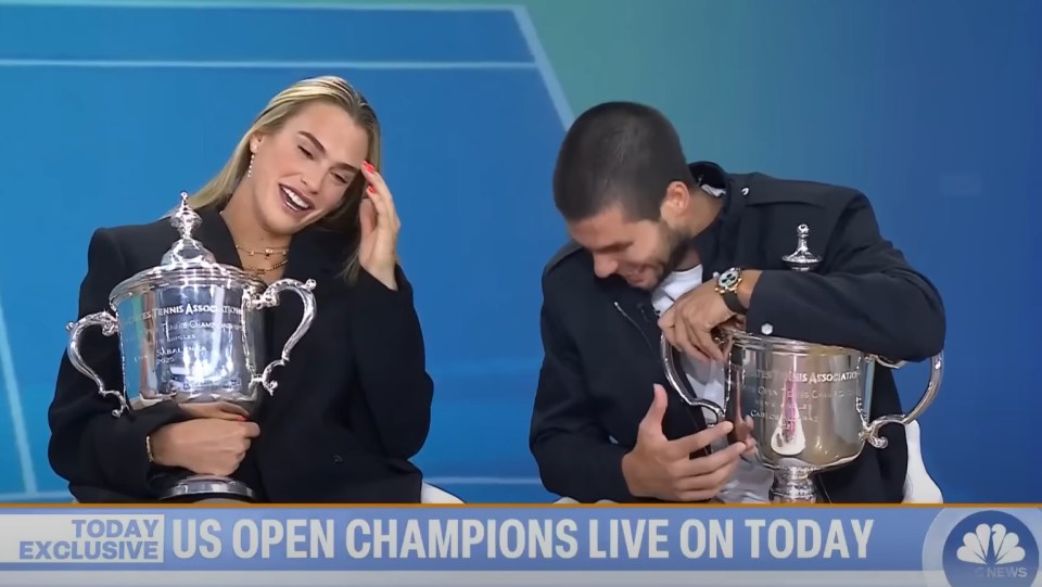 Sabalenka did her best to hide the embarrassment of her blunder
