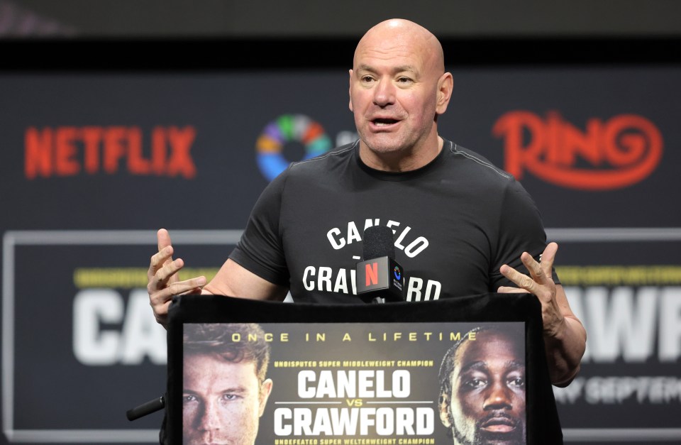 The UFC CEO, who is worth a reported $500m, is front and centre for a night set to attract the rich and famous ringside